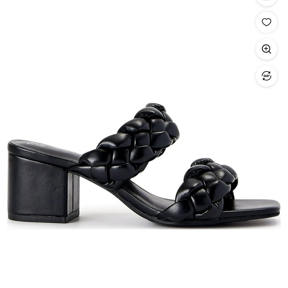 Time and Tru Black Braided Sandals - Picture 2 of 6